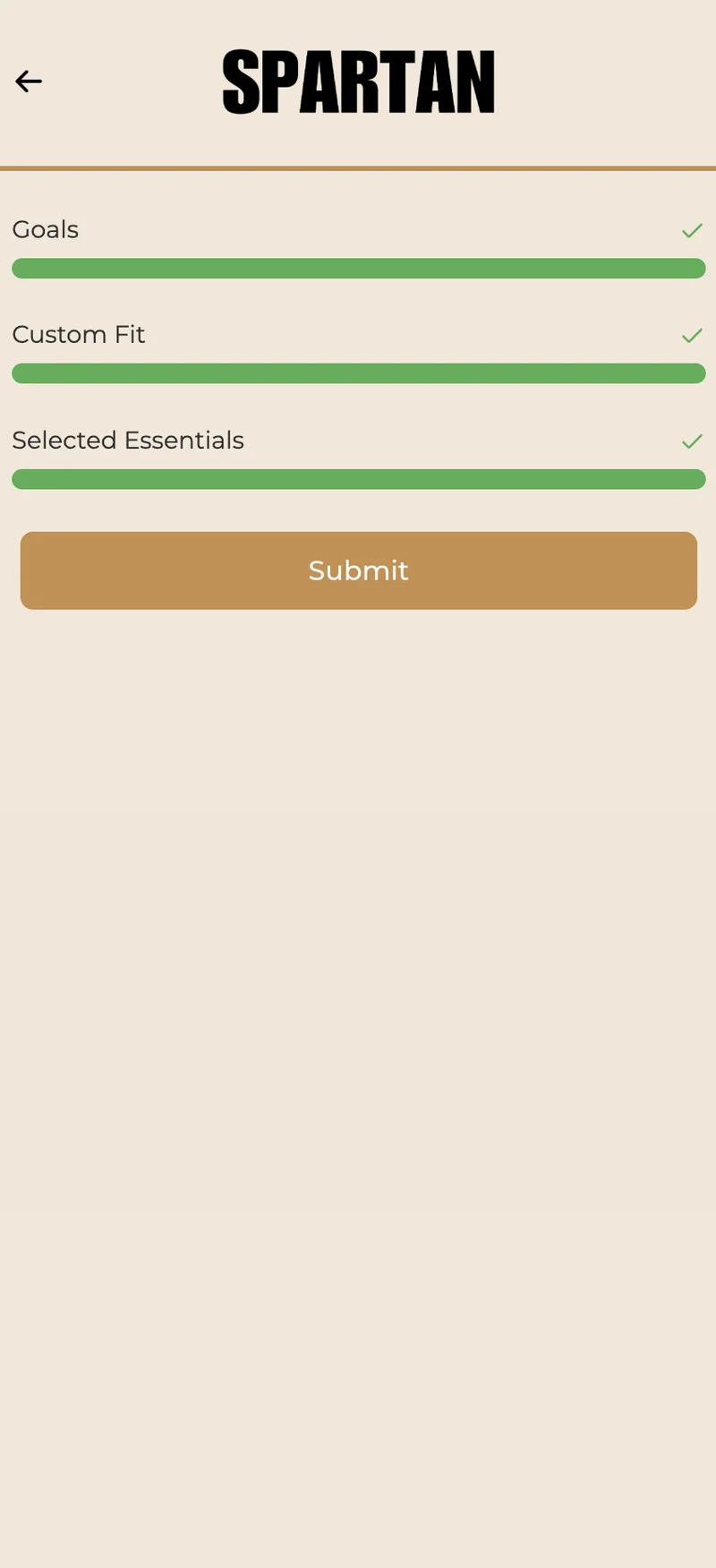 Spartan quiz step 17 — plan loading screen