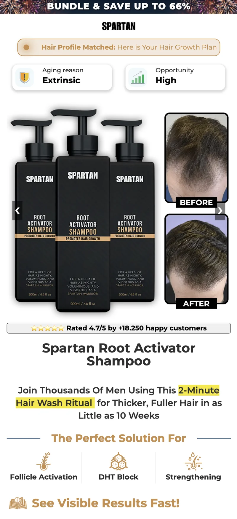 Spartan quiz step 18 — sales page bundle offer
